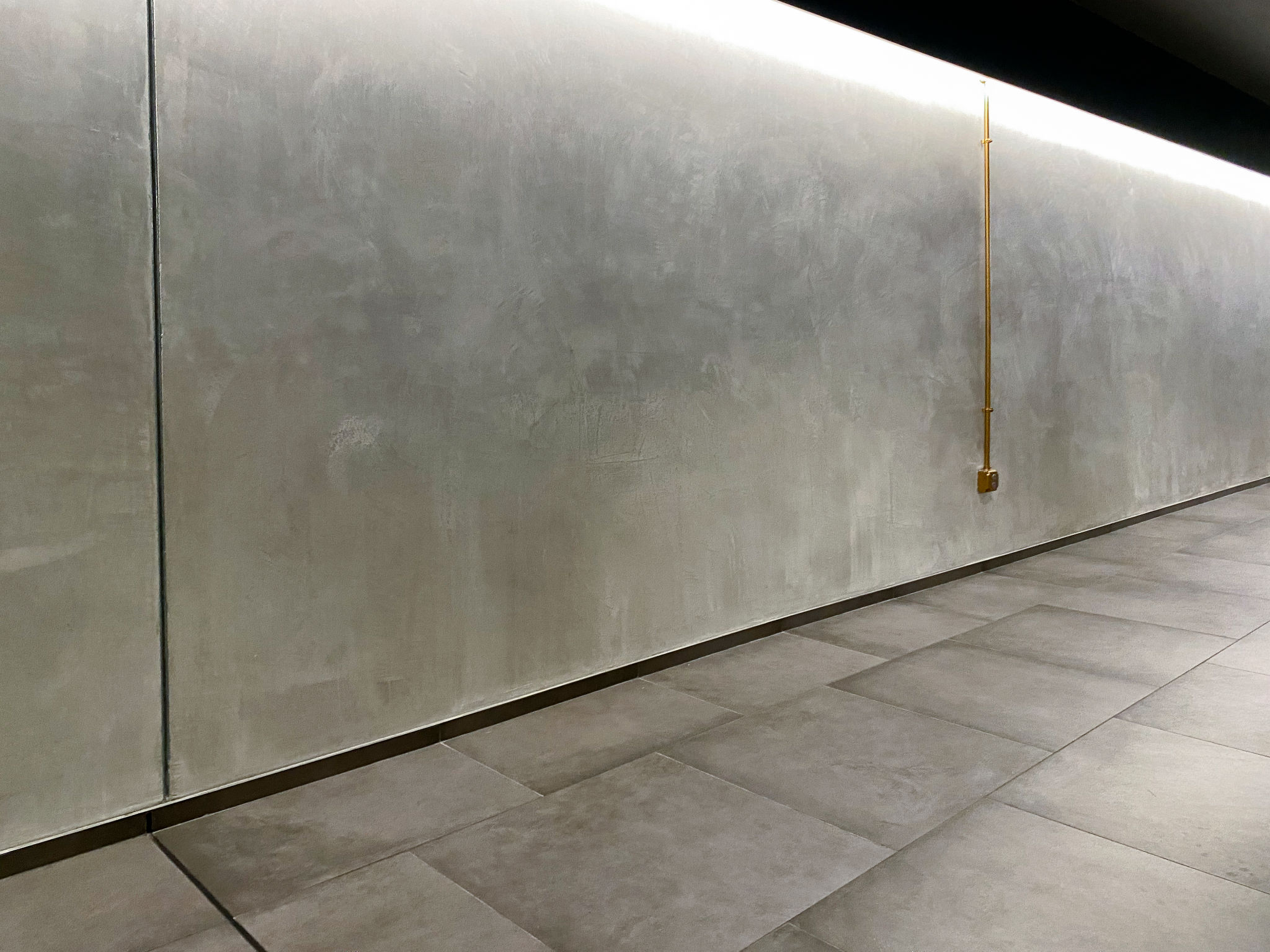 metallic accent wall