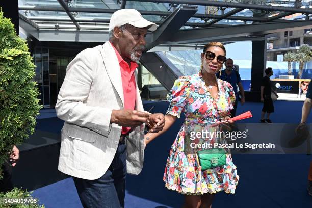 Danny Glover and his wife Eliane Cavalleiro attend The Danny Glover Photocall as part of the 61st Monte Carlo TV Festival At The Grimaldi Forum on...