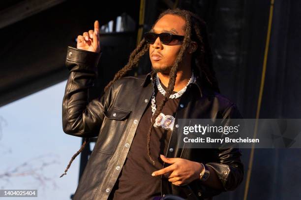 Takeoff of the band Migos performs during the Summer Smash Festival at Douglass Park on June 19, 2022 in Chicago, Illinois.