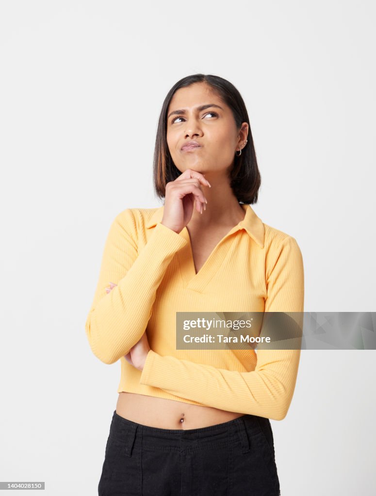 Woman making decision
