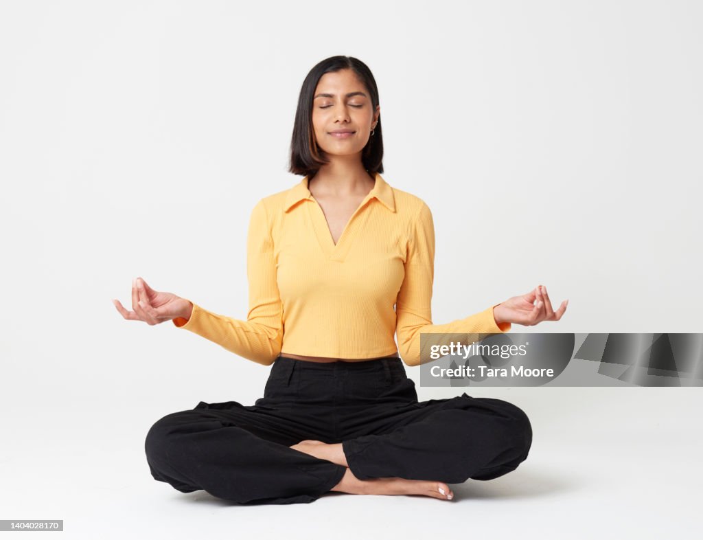 Woman meditating