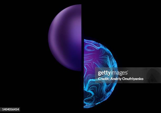 contrast hemispheres - three dimensional technology stock pictures, royalty-free photos & images