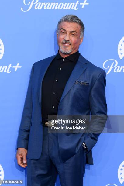 Sylvester Stallone arrives at the Paramount+ UK launch at Outernet London on June 20, 2022 in London, England.