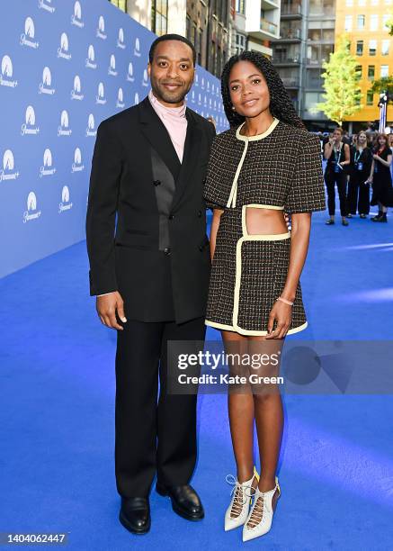 Chiwetel Ejiofor and Naomie Harris arrive at the Paramount+ UK launch at Outernet London on June 20, 2022 in London, England.