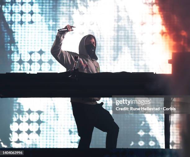 Alan Walker performs at Idyll Festival at Isegran on June 18, 2022 in Fredrikstad, Norway.