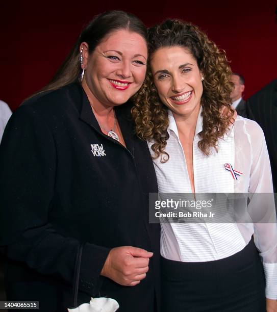 Camryn Manheim and Melina Kanakaredes at the 53rd Emmy Awards Show, November 4, 2001 in Los Angeles, California.