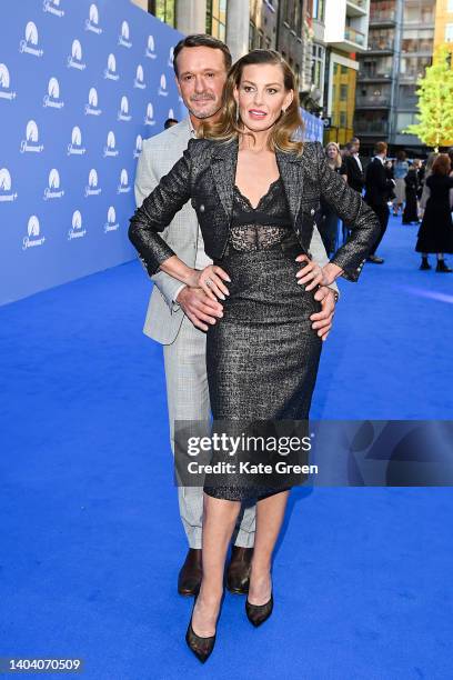 Faith Hill and Tim McGraw arrive at the Paramount+ UK launch at Outernet London on June 20, 2022 in London, England.