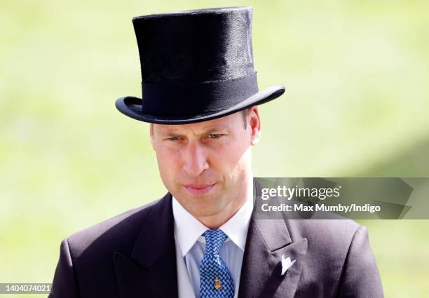 Prince William, Duke of Cambridge attends day 4 of Royal Ascot at Ascot Racecourse on June 17, 2022 in Ascot, England.