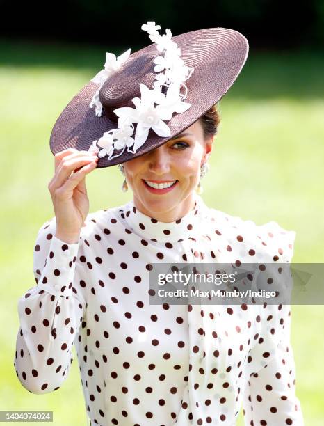 Catherine, Duchess of Cambridge attends day 4 of Royal Ascot at Ascot Racecourse on June 17, 2022 in Ascot, England.