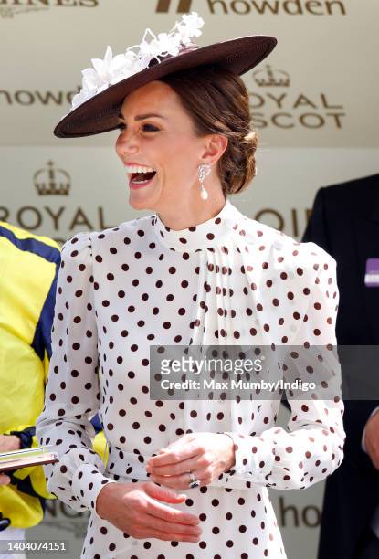 Catherine, Duchess of Cambridge attends day 4 of Royal Ascot at Ascot Racecourse on June 17, 2022 in Ascot, England.
