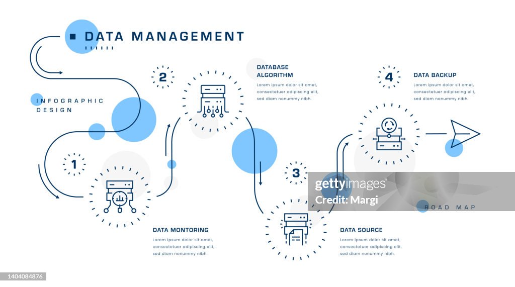 Data Management Infographic Design High-Res Vector Graphic - Getty Images