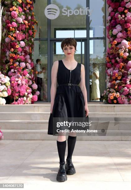 Maisie Williams attends Spotify's intimate evening of music and culture, during Cannes Lions 2022, at Villa Mirazur on June 20, 2022 in Cannes,...