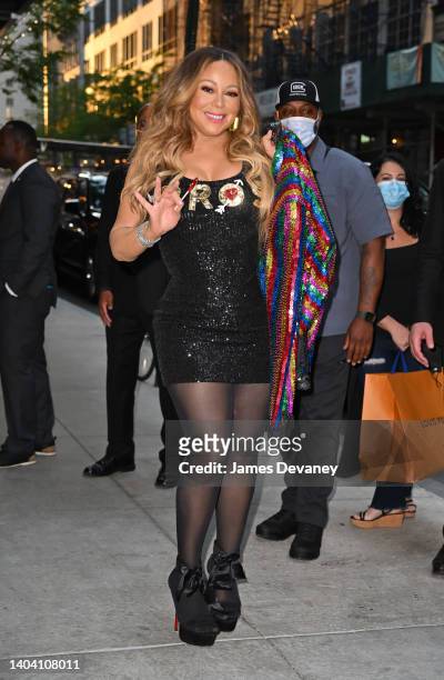 Mariah Carey arrives to the "Bros" screening at The Whitby Hotel on June 20, 2022 in New York City.
