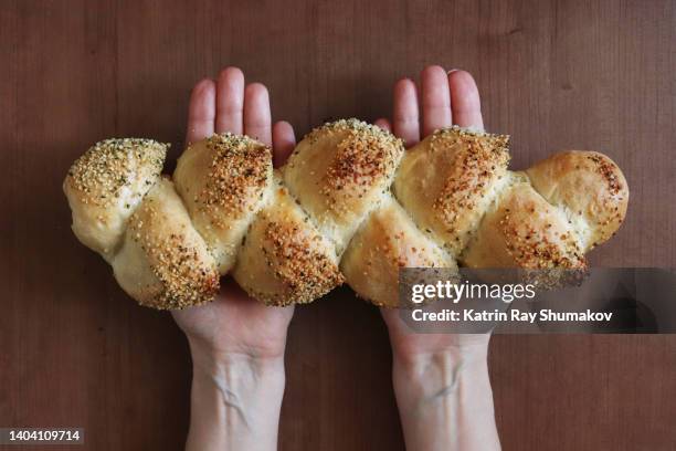 homemade french baguettes pain d'epi with hemp seeds - hemp seed fotografías e imágenes de stock