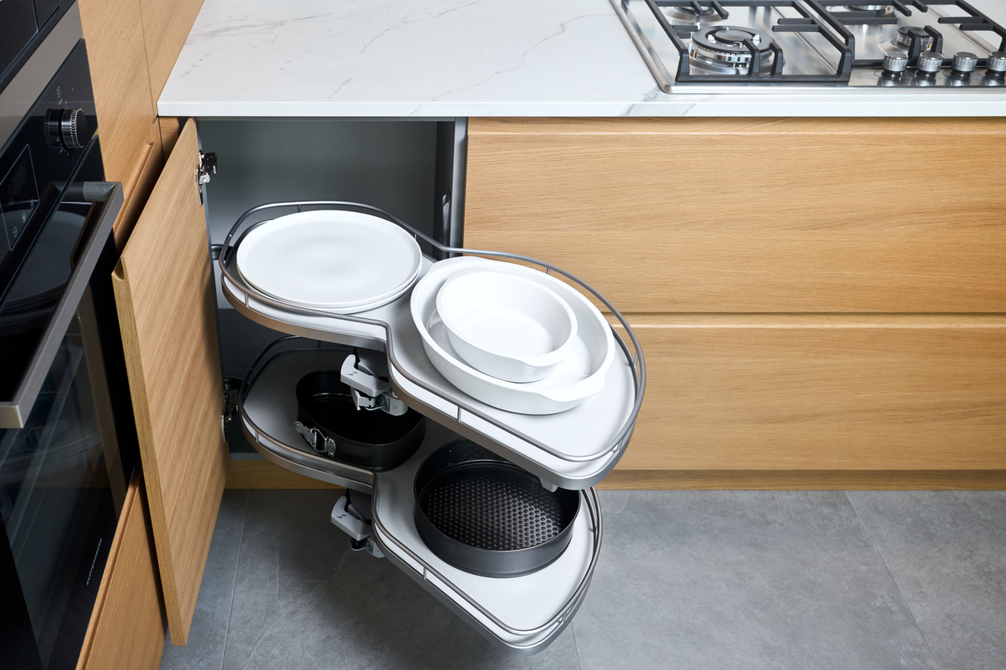 organized kitchen storage