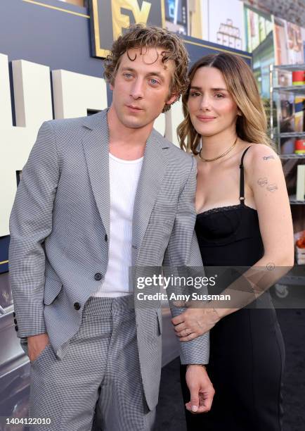 Jeremy Allen White and Addison Timlin attend the Los Angeles Premiere of FX's "The Bear" at Goya Studios on June 20, 2022 in Los Angeles, California.