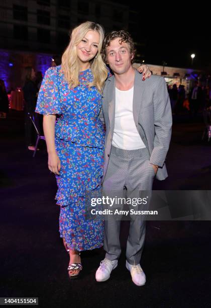 Abby Elliott and Jeremy Allen White attend FX's "The Bear" Los Angeles premiere after party at Goya Studios on June 20, 2022 in Los Angeles,...