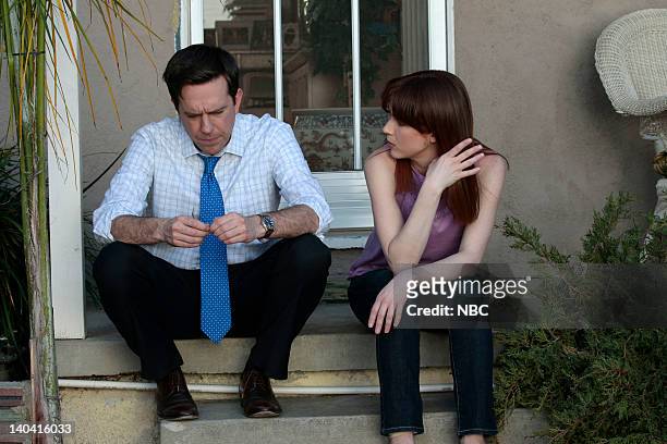 Get the Girl" Episode 819 -- Pictured: Ed Helms as Andy Bernard, Ellie Kemper as Erin Hannon --