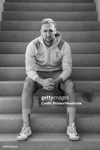 Liam Livingston poses for a portrait during an England nets session at VRA Cricket Ground on June 21, 2022 in Amstelveen, Netherlands.