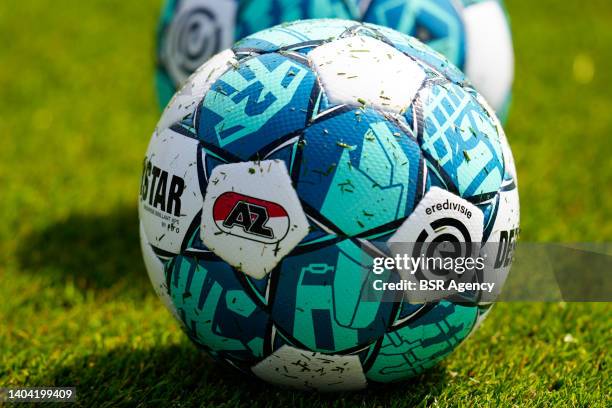 The new ball for the Dutch Eredivisie by Derbystar during the AZ of First Training Season 2022/2023 at the AFAS Trainingscomplex on June 21, 2022 in...