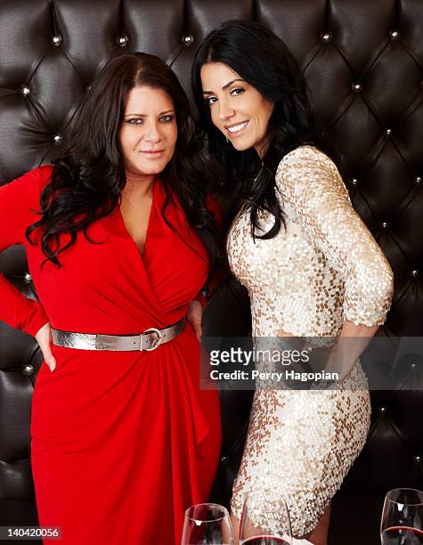 Cast members of reality show 'Mob Wives' Karen Gravano and Ramona Rizzo are photographed for Reality Weekly on January 16, 2012 in Staten Island, New...