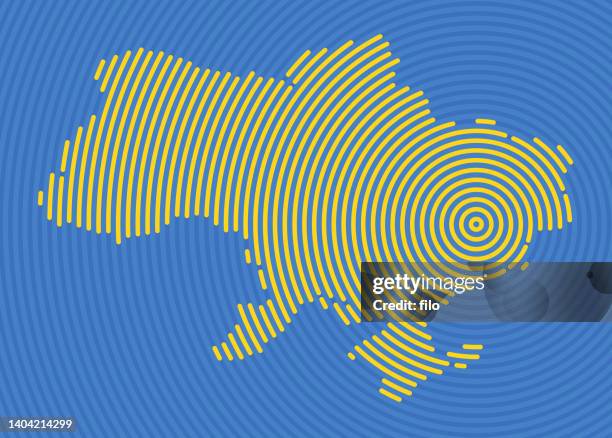 karte der ukraine strukturierte linien design - russische-invasion-in-die-ukraine stock-grafiken, -clipart, -cartoons und -symbole