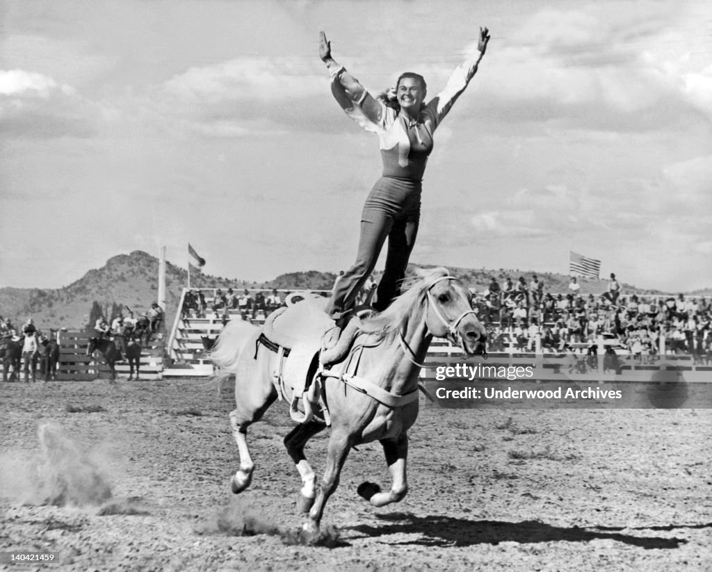 A Trickriding Cowgirl