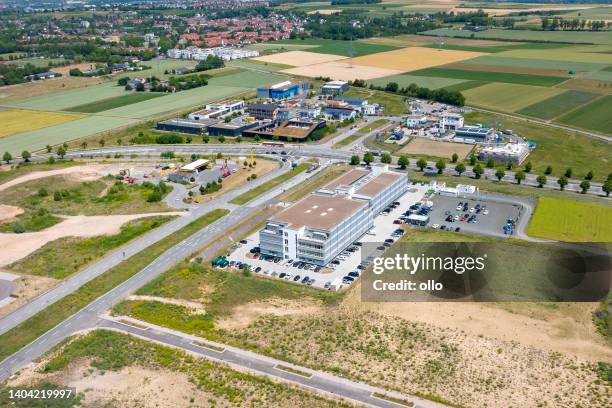 large industrial buildings and office park. developing area - hub stock pictures, royalty-free photos & images