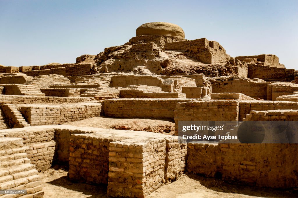 Mohenjo Daro, Stupa, Sindh, Pakistan