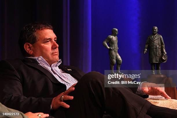 Brady Hoke attends the filming of "Stars of Maxwell Football Club Discussion Table" at Harrah's Resort March 2, 2012 in Atlantic City, New Jersey.