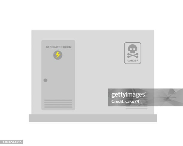 generator room, danger vector illustration - transformer stock illustrations