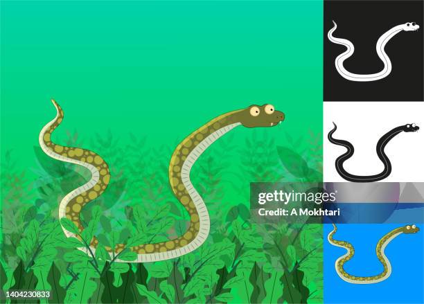 stockillustraties, clipart, cartoons en iconen met icône de serpent - icône