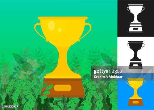 trophy-symbol - icône stock-grafiken, -clipart, -cartoons und -symbole