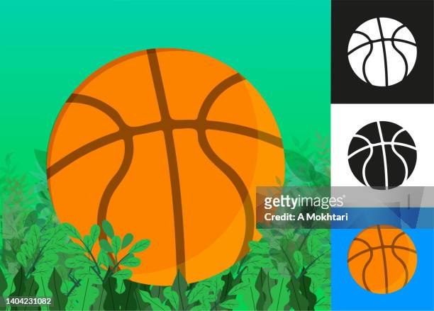 icône de basketball - icône stock illustrations