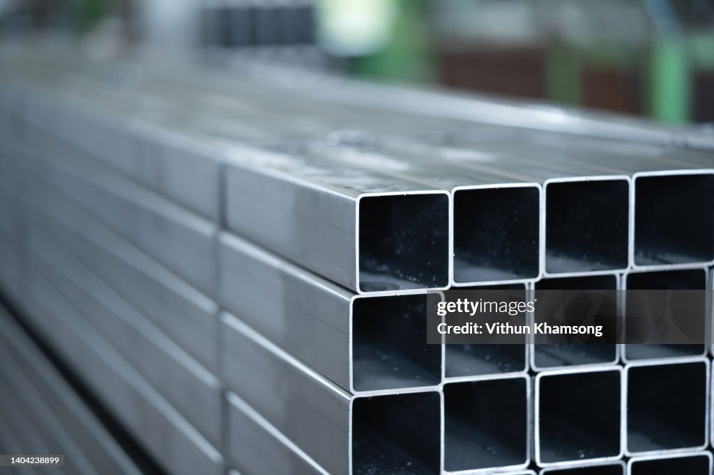 Stack Tube Structure Stack Of Carbon Steel Square Tube At Manufacturer Factory High-Res ...