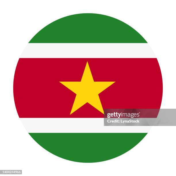 national flag of suriname - surinam stock illustrations