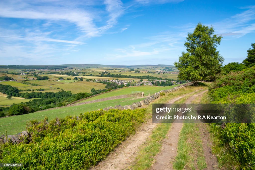 A beautiful sunny day in the hills near Holmfirth in West Yorkshire