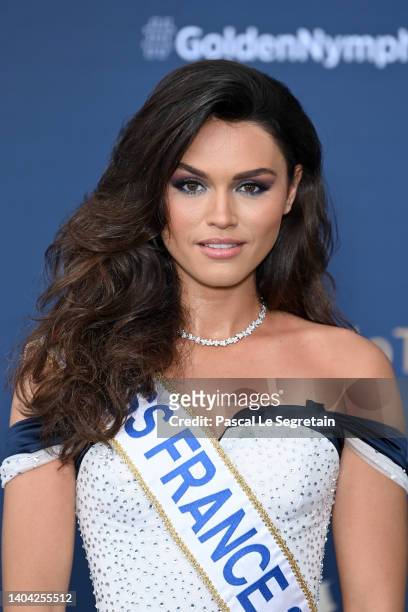 Miss France 2022 Diane Leyre attends the closing ceremony during the 61st Monte Carlo TV Festival on June 21, 2022 in Monte-Carlo, Monaco.