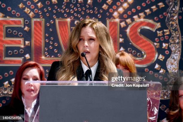 Lisa Marie Presley attends the Handprint Ceremony honoring Priscilla Presley, Lisa Marie Presley And Riley Keough at TCL Chinese Theatre on June 21,...