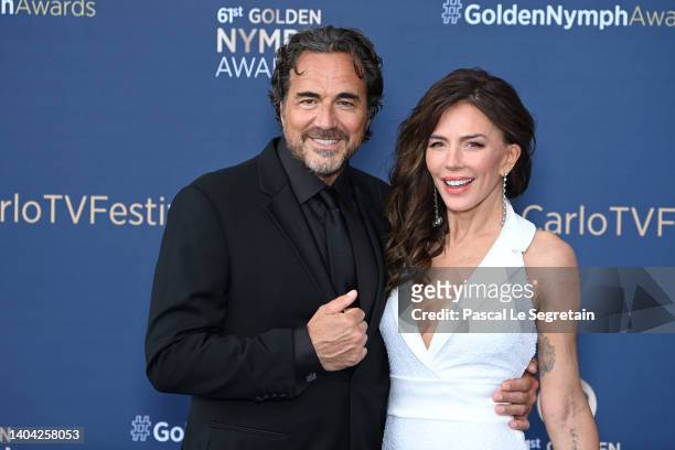 Thorsten Kaye and Krista Allen attend the closing ceremony during the 61st Monte Carlo TV Festival on June 21, 2022 in Monte-Carlo, Monaco.