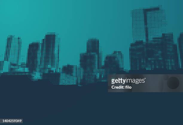 ilustrações de stock, clip art, desenhos animados e ícones de urban skyline abstract background - city life