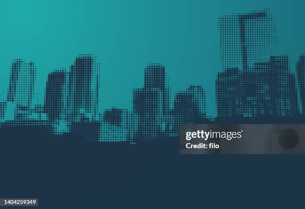 urban skyline abstract background - modern housing development stock illustrations