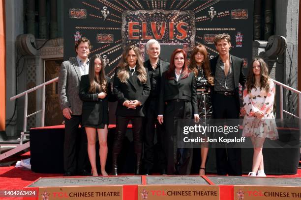 Steve Binder, Harper Vivienne Ann Lockwood, Lisa Marie Presley, Baz Luhrmann, Priscilla Presley, Riley Keough, Austin Butler, and Finley Aaron Love...