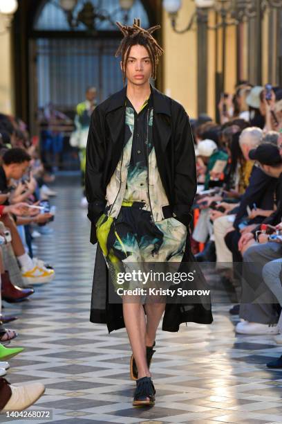 Model walks the runway during the Taakk Menswear Spring Summer 2023 show as part of Paris Fashion Week on June 21, 2022 in Paris, France.