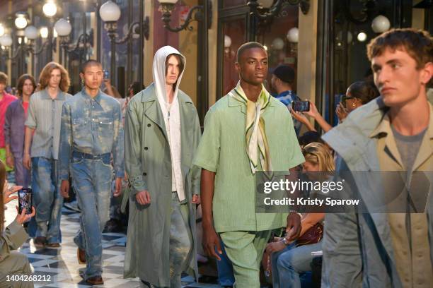 Models walk the runway during the Taakk Menswear Spring Summer 2023 show as part of Paris Fashion Week on June 21, 2022 in Paris, France.