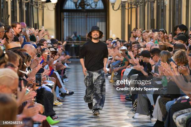 Takuya Morikawa walks the runway during the Taakk Menswear Spring Summer 2023 show as part of Paris Fashion Week on June 21, 2022 in Paris, France.