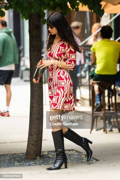 Bella Hadid is seen in NoHo on June 21, 2022 in New York City.