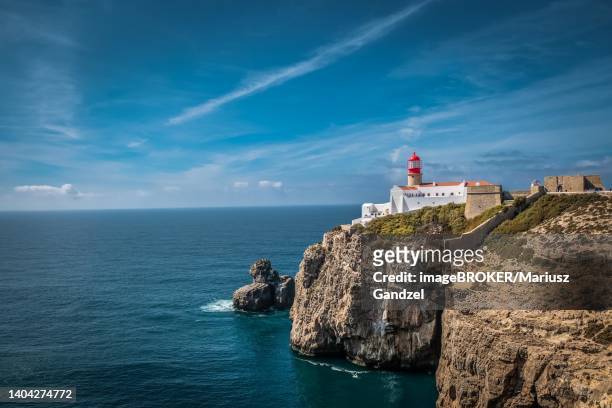 stockillustraties, clipart, cartoons en iconen met cape st. vincent, it is the south western most point of portugal and of mainland europe, portugal - faro