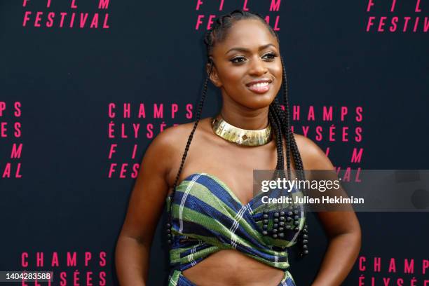 Maïmouna Doucouré attends the opening ceremony during the Champs-Elysees Film Festival on June 21, 2022 in Paris, France.