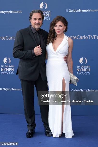 Thorsten Kaye and Krista Allen attend the closing ceremony during the 61st Monte Carlo TV Festival on June 21, 2022 in Monte-Carlo, Monaco.
